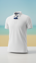 Drift White polo shirt – breathable cotton