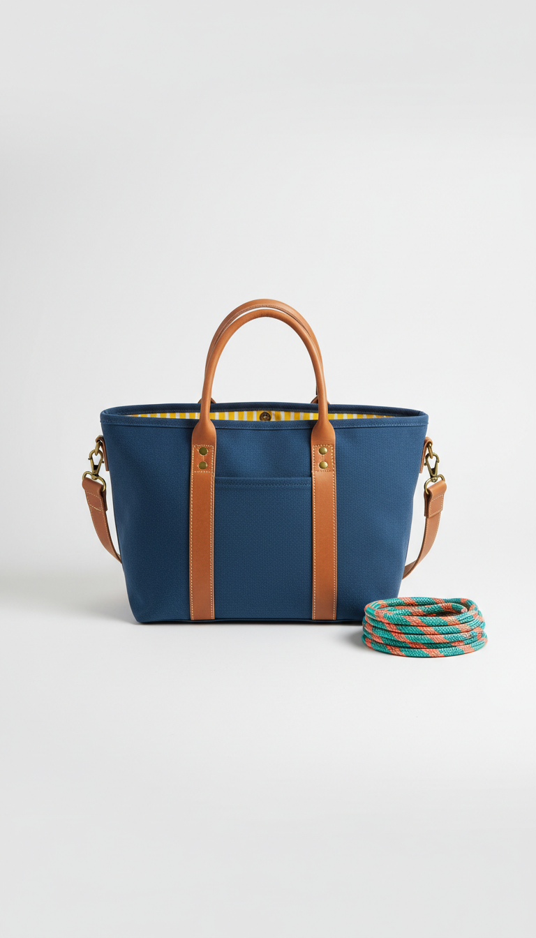Signature boat bag – Deep Ocean blue canvas