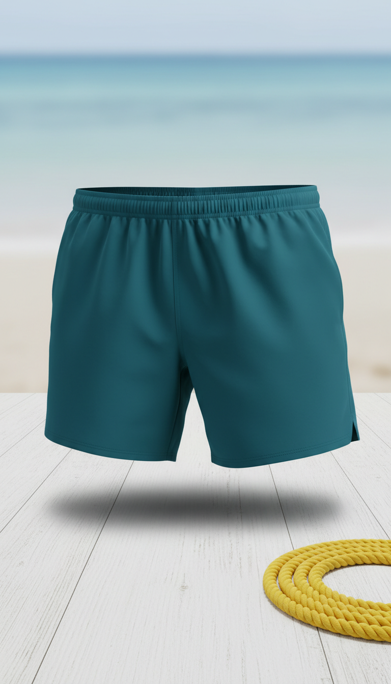 Tropical Teal swim trunks – quick-dry fabric